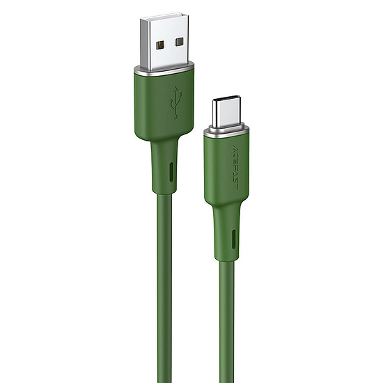 Acefast USB-kábel - USB Type C 1,2m, 3A zöld (C2-04 oliver green)