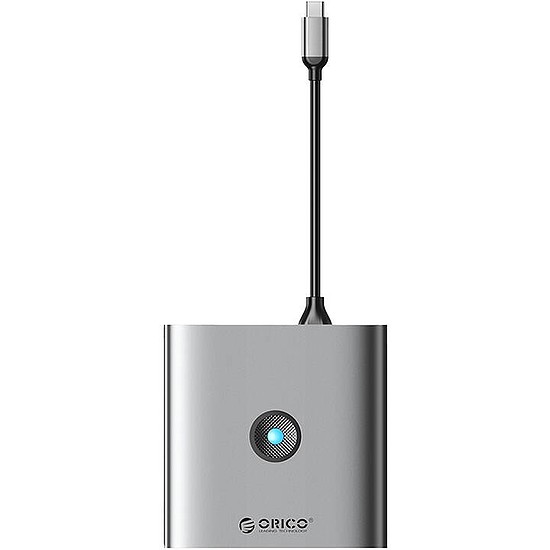 Adapter Hub 8w1 Orico, HDMI 4K + 3x USB-A 3.0, USB-C, 100 W PD + SD/TF (FAX3-8P-GY-EP-IP)