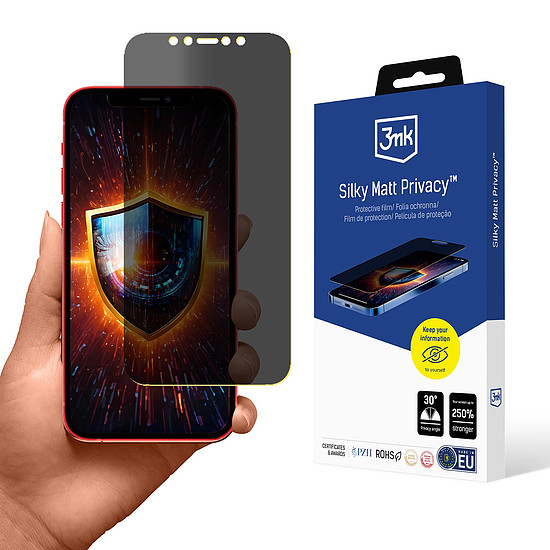 Adatvédelmi képernyővédő 3mk Silky Matt Privacy Apple iPhone 12-hez