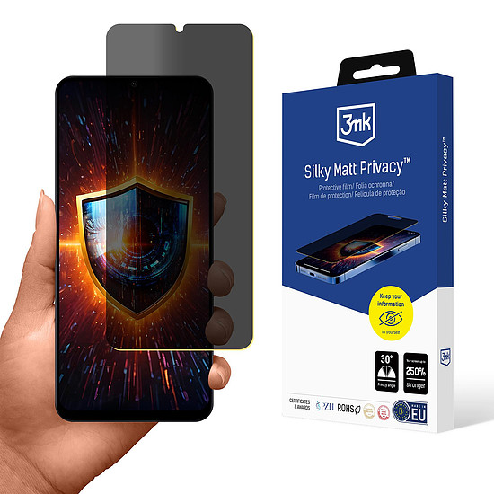 Adatvédelmi képernyővédő fólia 3mk Silky Matt Privacy Xiaomi Poco C65-höz