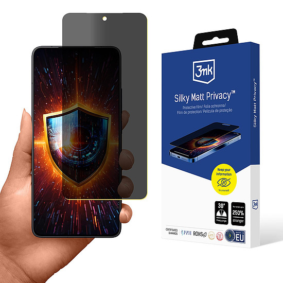 Adatvédelmi képernyővédő fólia 3mk Silky Matt Privacy Xiaomi Poco F7 Pro / Xiaomi Poco F7 Ultra készülékhez
