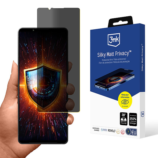 Adatvédelmi képernyővédő fólia 3mk Silky Matt Sony Xperia 1 V készülékhez