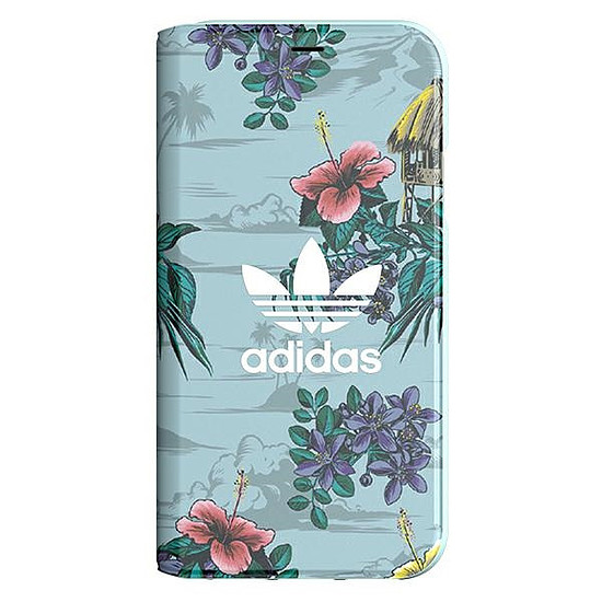 Adidas füzettok virágmintás iPhone X / XS készülékhez - szürke
