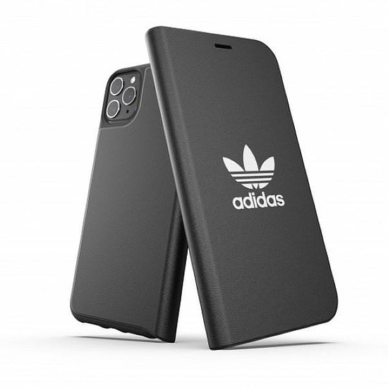 Adidas OR Booklet tok Basic iPhone 11 Pro Maxhoz - fekete és fehér