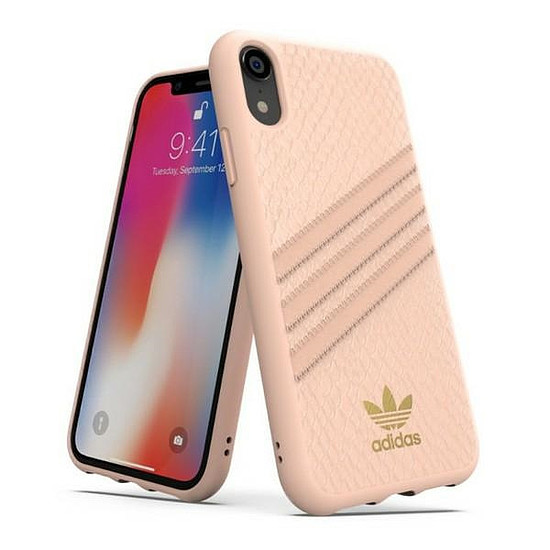 Adidas OR formázott kígyószínű iPhone Xr tok - rózsaszín
