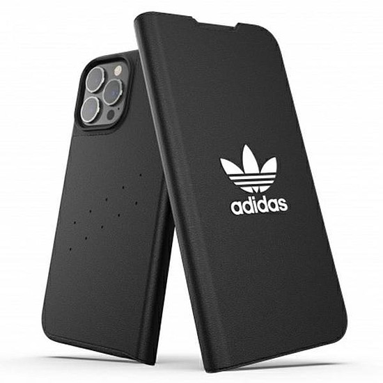 Adidas VAGY Booklet Case BASIC iPhone 13 Pro Max 6.7" fekete fehér/fekete fehér 47127