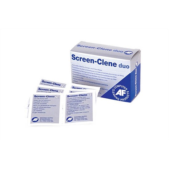 AF Screen-Clene Duo képernyő tisztítókendő nedves-száraz 20-20 db / doboz SCR020