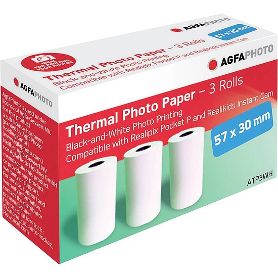 Agfaphoto Pocket Printer és Realikids Instant Nyomtató Papír 3x tekercsben (ATP3WH)