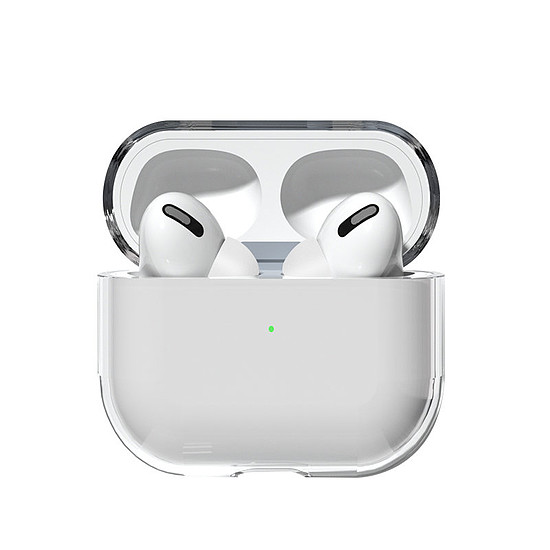 AirPods 2/AirPods 1 tok, átlátszó, kemény, kemény fejhallgatófedél (A tok)