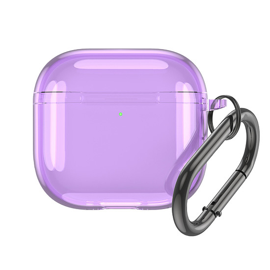 Airpods 4 átlátszó tok - lila