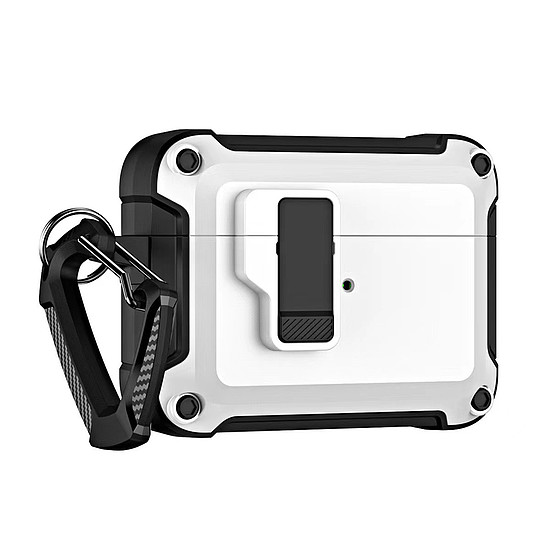 Airpods 4 Pro páncéltok karabinerrel - fehér