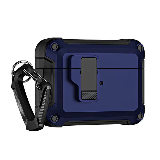 Airpods 4 Pro páncéltok karabinerrel - kék