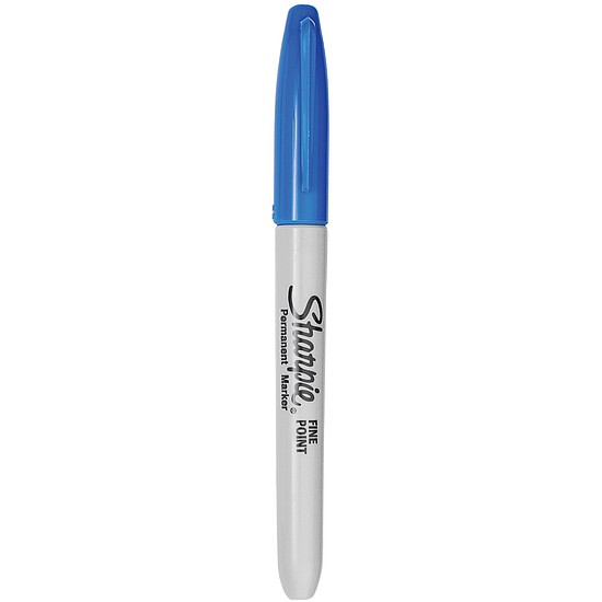 Alkoholos marker, 0,9 mm, gömbölyű, Sharpie Fine, kék (NSH0810950)