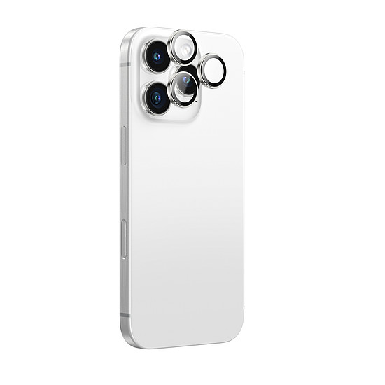 AmazingThing AR alumínium 3 lencsés üveg kamerakerettel iPhone 16 Pro / 16 Pro Max készülékhez - ezüst