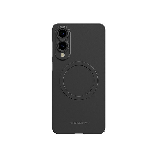 AmazingThing Minimal Air Case mágneses gyűrűvel Samsung Galaxy S25 Edge-hez - fekete