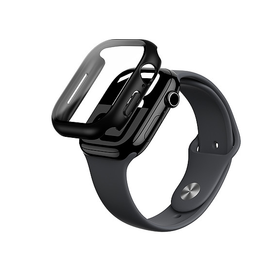 AmazingThing Radix üvegtok Apple Watch 46mm-hez - fekete