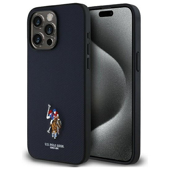 Amerikai póló USHCP15XPEMV iPhone 15 Pro Max 6.7" sötétkék hímzett DH színben