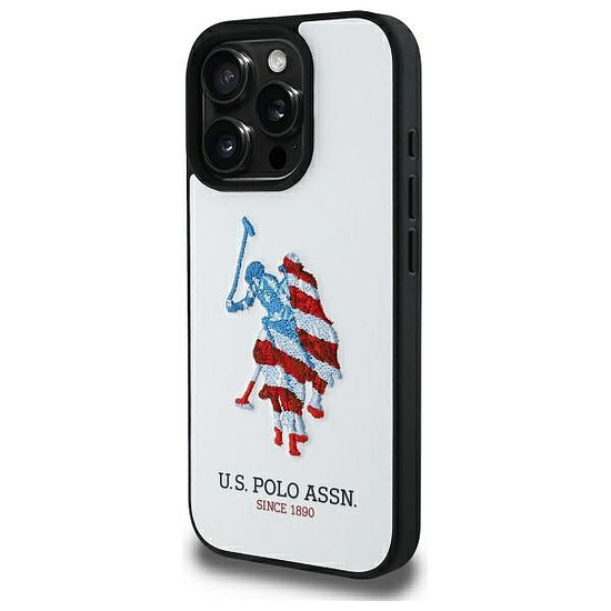 Amerikai póló USHCP15XPUSH iPhone 15 Pro Max 6.7" fehér/fehér bőr nagyméretű DH amerikai zászló