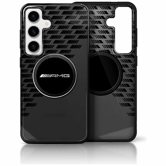 AMG átlátszó Rhombs MagSafe tok Samsung Galaxy S25-höz, fekete