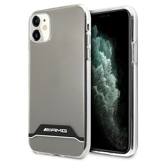 AMG Electroplate fekete-fehér tok iPhone 11 / XR 6.1"-hez - átlátszó