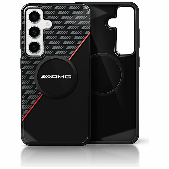 AMG kétrétegű Rhombs MagSafe tok Samsung Galaxy S25+ készülékhez - fekete/piros