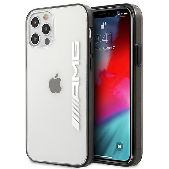 AMG metálfényű iPhone 12 Pro Max tok - átlátszó