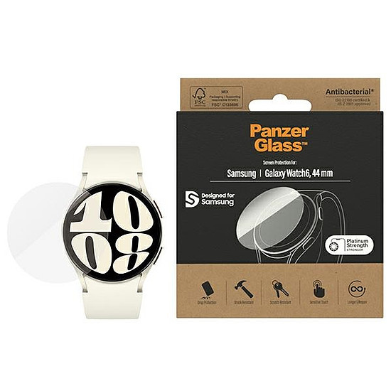 Antibakteriális PanzerGlass képernyővédő fólia Samsung Galaxy Watch 6 44 mm-hez