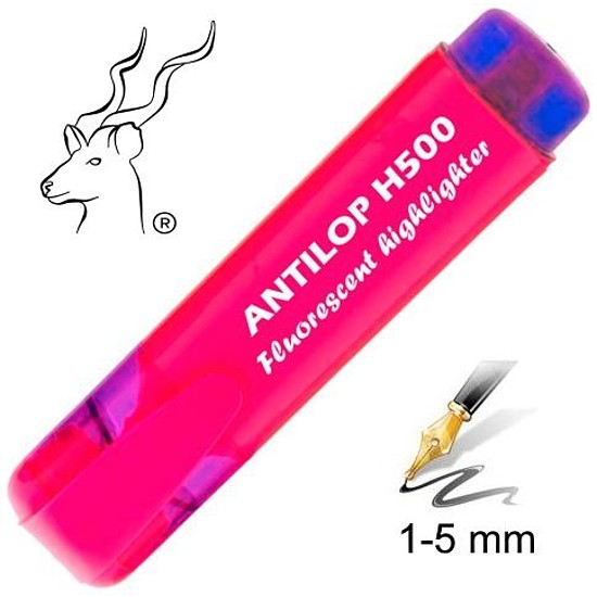 Antilop H500 nagy tartályos vágott hegyű szövegkiemelő, neon pink