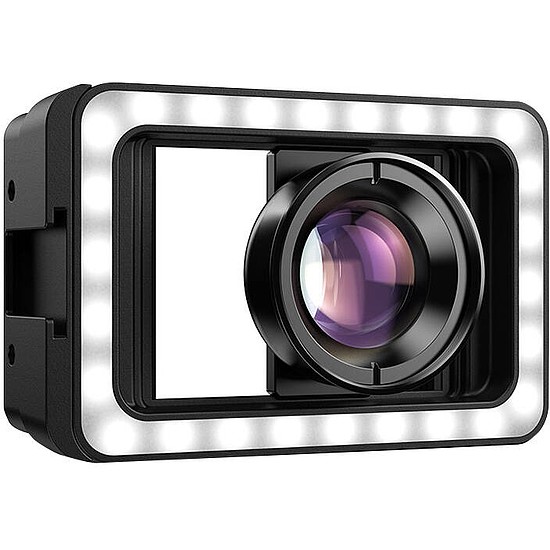 APEXEL APL-HB100FL23 mobil objektív 100 mm-es makró LED-del (fekete)