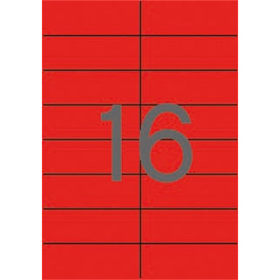 Apli 01597 105x37mm 2 pályás univerzális etikett piros 16 címke/ív 20ív/csomag