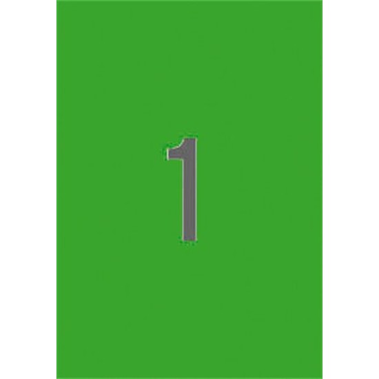 Apli 01602 210x297mm 1 pályás univerzális etikett zöld 1 címke/ív 20ív/csomag