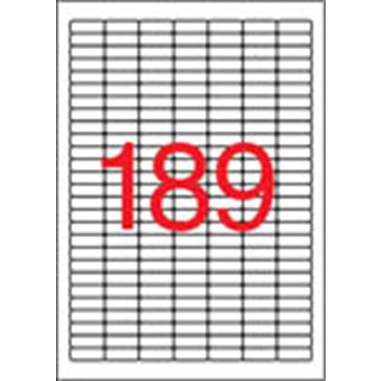 Apli 10198 25,4x10mm 7 pályás univerzális etikett kerekített sarkú 189 címke/ív 25ív/csomag