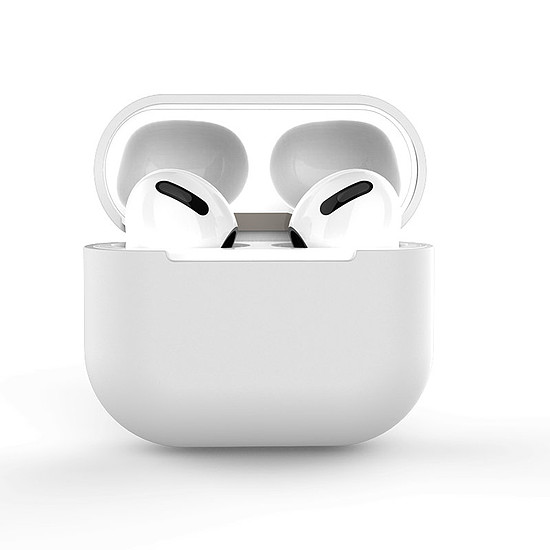Apple AirPods 3 puha szilikon fülhallgató tok fehér (C tok)