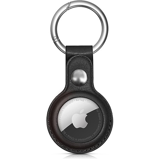 Apple AirTag PU bőrtok - fekete
