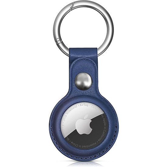Apple AirTag PU bőrtok - kék