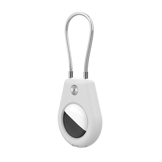 Apple AirTag tok acélkábellel - fehér