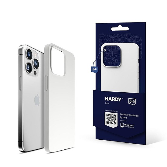 Apple iPhone 15 Pro Max - 3mk Hardy Silicone MagCase ezüst-fehér