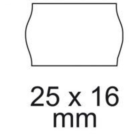 Árazószalag 26x16mm fehér visszaszedhető biztonsági 1000db/tekercs