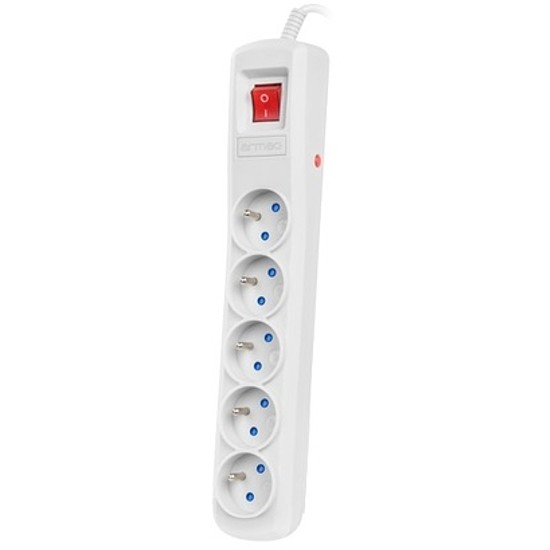 ARMAC SURGE PROTECTOR R5 3M 5X FRENCH OUTLETS 10A GREY (ARM195929)