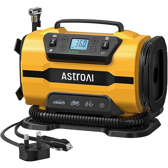 AstroAI ATJ-8366 150 PSI 12V DC/110V AC hordozható kerékkompresszor 150 PSI