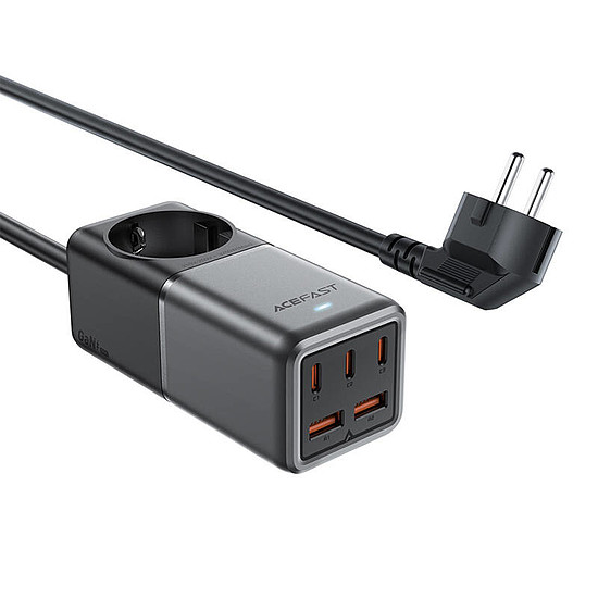 Asztali elosztó Acefast Z2, GaN, 3xUSB-C, 2xUSB-A, 75W fekete (Z2 black)