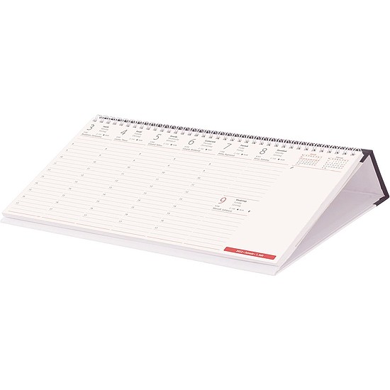 Asztali naptár kép nélküli Kódex 320x150 mm félórás időbeosztás chamois lap fekvő háttal