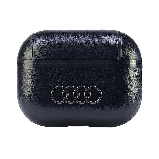 Audi bőr nagy logós AirPods Pro 2 tok fekete/fekete AU-APP2-GT/D3-BK