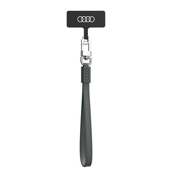 Audi bőr univerzális nyakpánt keresztpántra 28cm x 10mm - szürke