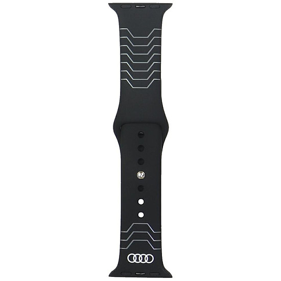 Audi geometrikus mintás szilikon óraszíj Apple Watch 40 / 41 / 42 mm-hez - fekete