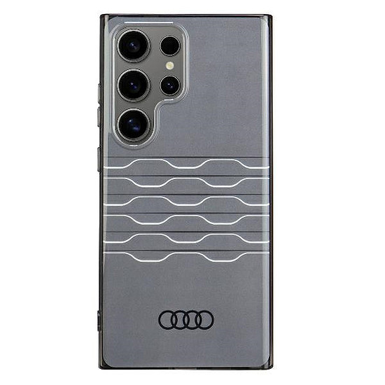 Audi IML geometrikus mintás tok S24 Ultra S928 fekete/fekete keménytok AU-IMLS24U-A6/D3-BK