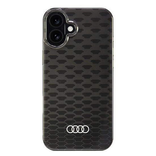 Audi IML varrásminta MagSafe iPhone 16 Plus 6.7" fekete/fekete keménytok AU-IMLMIP16M-Q5/D3-BK