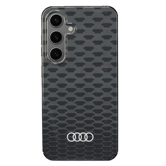 Audi IML varrásmintás MagSafe tok S24 S921 fekete/fekete keménytok AU-IMLMS24-Q5/D3-BK