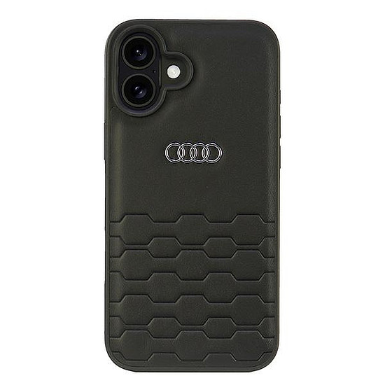 Audi műbőr iPhone 16 Plus 6.7" fekete/fekete keménytok AU-TPUPCIP16M-GT/D2-BK