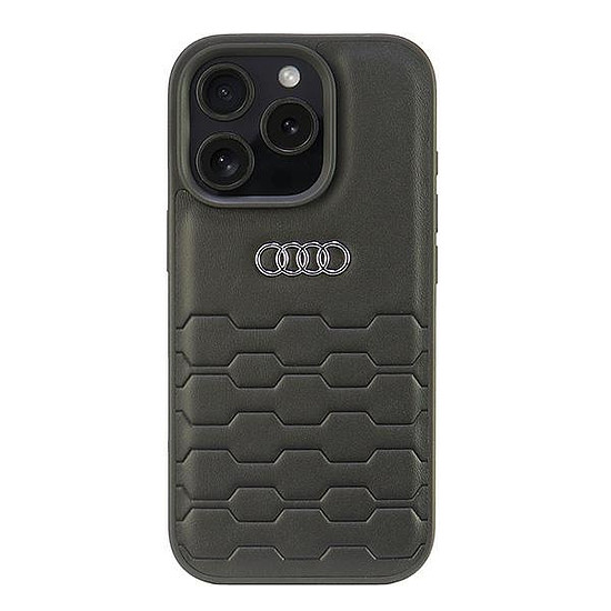 Audi műbőr iPhone 16 Pro 6.3" fekete/fekete keménytok AU-TPUPCIP16P-GT/D2-BK